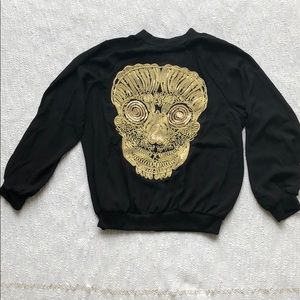Jackets & Coats - Black jacket with intricate gold skull Jackets & Coats - Black jacket with intricate gold skull